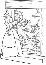 Cinderella Coloring Pages Kids Her Book Fun Assepoester Standing Front House Info Forum Kleurplaat sketch template