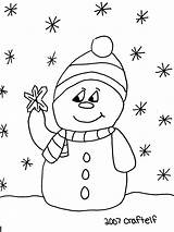 Coloring Snowman Christmas Pages Craft Elf sketch template