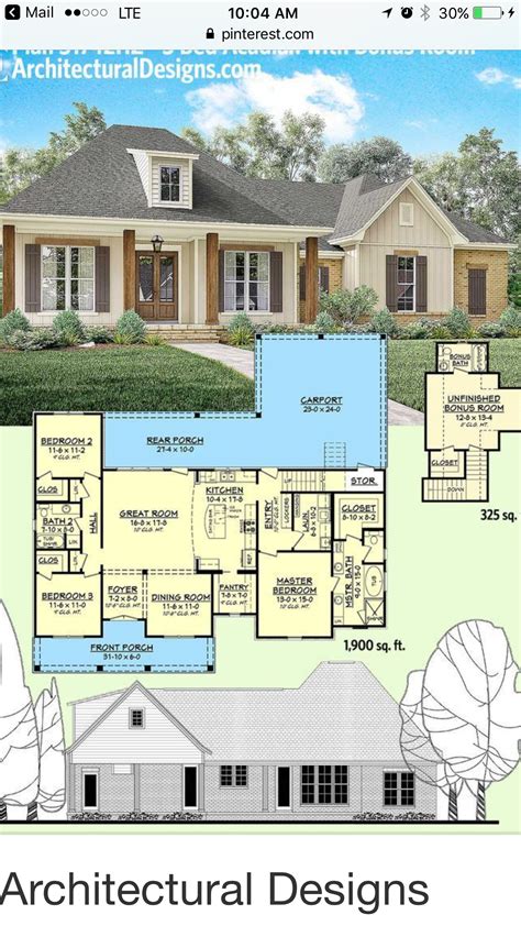 add basement move garage  front side house blueprints  house plans tiny house plans