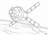 Coloring Spacecraft Pages Spaceship Orion Station Module Alien Way Drawing Milky Ship Service Satellite Clipart Atv Based Star Space Gas sketch template