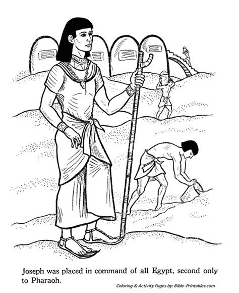 joseph saves egypt  famine  testament coloring pages bible