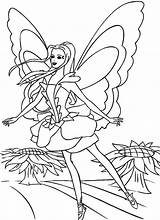 Pages Fairytopia Coloring Barbie Elina Wings Beautiful So Color Popular sketch template