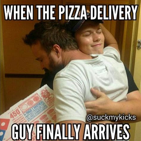 pizza delivery guy finally arrives