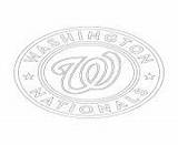 Coloring Pages Mlb Nationals Baseball Logo Washington Sport Printable Online Info sketch template