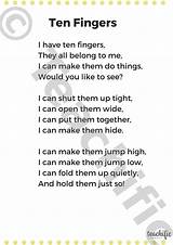 Fingers Ten Poems Yrs Teachific Teaching sketch template