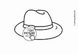 Hat Fedora Drawing Coloring Paintingvalley Printable sketch template