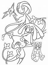 Uxie Pokemon Coloring Mesprit Pages Bubakids Template sketch template