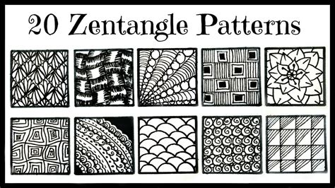 easy  zentangle patterns  beginners youtube  printable