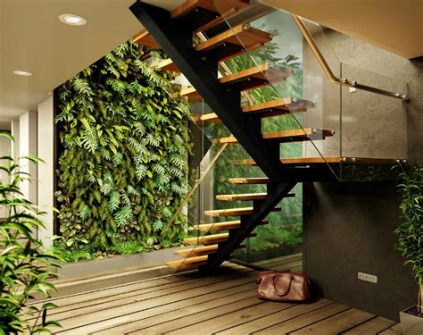 greenhouse  cabin   woods features lush vertical gardens