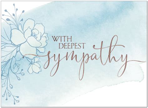 floral condolence card business sympathy cards posty cards