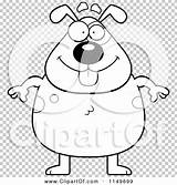 Spotted Plump Hind Standing Legs Dog Its Outlined Coloring Clipart Vector Cartoon Thoman Cory sketch template