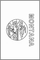 Montana Flag Coloring State Book Montanakids sketch template