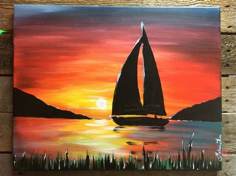 sunset painting images  paintingvalleycom explore collection