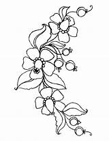 Coloring Pages Flowers Garland Flower Spring Color Print Drawing Kids Line Border Printed Rose Clipart Do Outlines Sheet Bible Vase sketch template