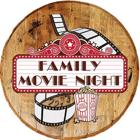 craft bar signs family  night rustic home theater wall decor