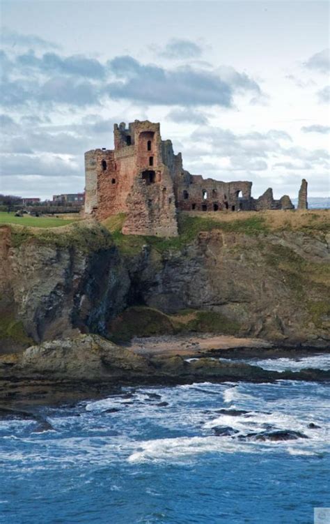 tantallon castle edinburgh and lothians rising from the cliffs this majestic castle provides
