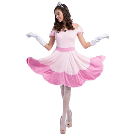 2016 New Adult Pink Snow White Cosplay Costumes Halloween