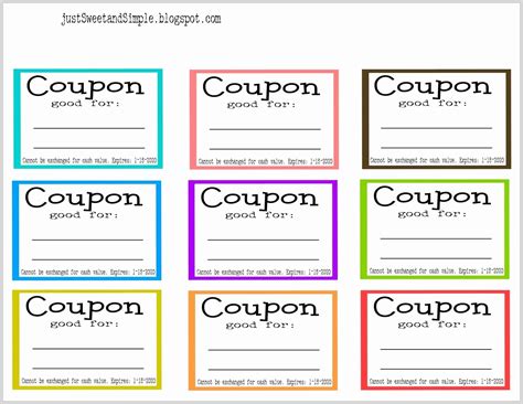 printable coupon template blank