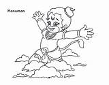 Hanuman Coloring Lord Drawing Pencil Wallpaper Wallpapers Template Pages sketch template