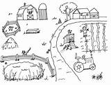 Coloring Countryside Sheets Farm Pages Kids Sheet Yard Printable Book sketch template