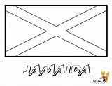 Coloring Pages Flag Jamaica Flags Kids National Jamaican Country Color Printable Colouring Children Facts Book Colors Boys Fun Gif Clipart sketch template