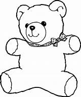 Peluche Ours Urso Coloring Lenço Exotique sketch template