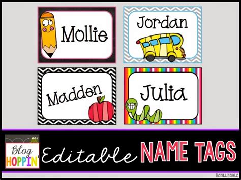 blog hoppin editable  tags freebie