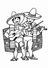 Mexican Coloring Pages Fiesta sketch template