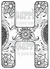 Coloring Pages Monogram Getcolorings Printable Alphabet Letter Instant sketch template
