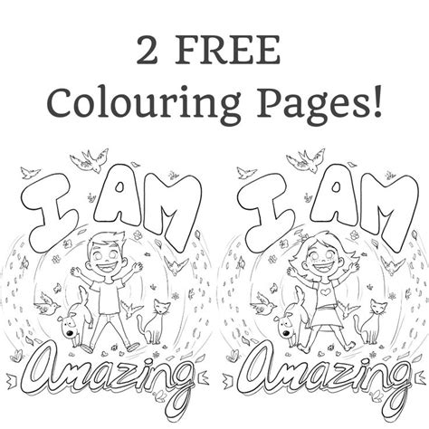 colouring pages positive affirmations  kids coloring