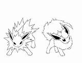 Flareon Coloring Pages Pokemon Jolteon Eevee Getcolorings Print Pokemo Printable sketch template
