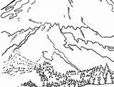 Coloring Pages Mountain Scottish Rocky Mountains Getcolorings Color Getdrawings sketch template