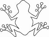 Frog Outline Coloring Sheet Kids Cartoon Colouring Pages Outlines Cart Blank Silhouette sketch template