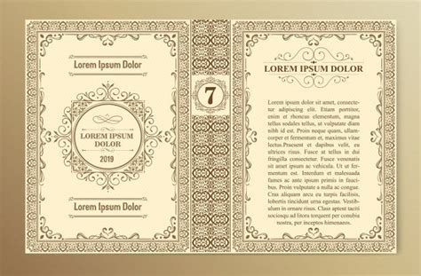 vintage book cover template layouts  design   book cover