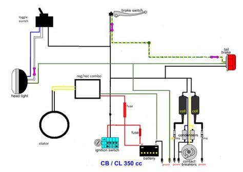 honda cb wiring diagram desain