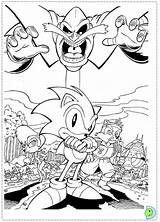 Sonic Coloring Dinokids Pages Close sketch template