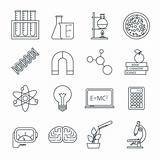 Science Icons Vector Outlined Set Vecteezy Clipart sketch template