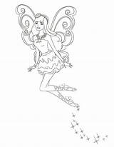 Barbie Coloring Pages Fairy Girls sketch template