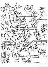 Zoo Coloring Pages Coloring4free Visiting Related Posts sketch template