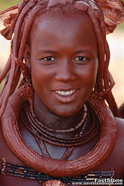 Beautiful Young Himba Woman In Northern Namibia African Culture