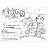 Shine Jesus Coloring Light Placemat Kids Sunday Let School Pages Placemats Time Bible Choose Board sketch template