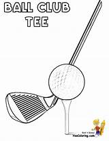 Golf Coloring Pages Ball Club Colour Tee Kids Pga Color Printable Minion Sports Summer Choose Board Gusto sketch template