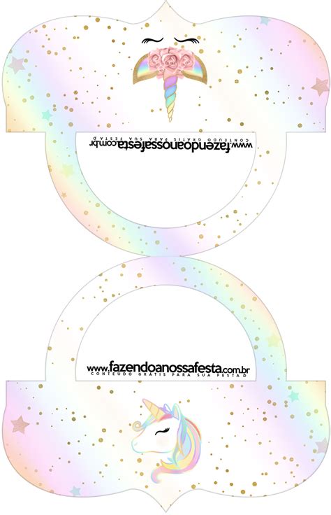 unicorn  rainbow  printable candy bar labels   fiesta