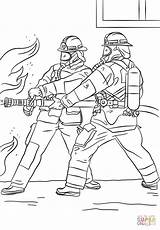 Fireman Firefighter Firefighters Supercoloring sketch template