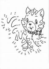 Dot Cat Coloring Printable Pages Popular Dots Connect sketch template