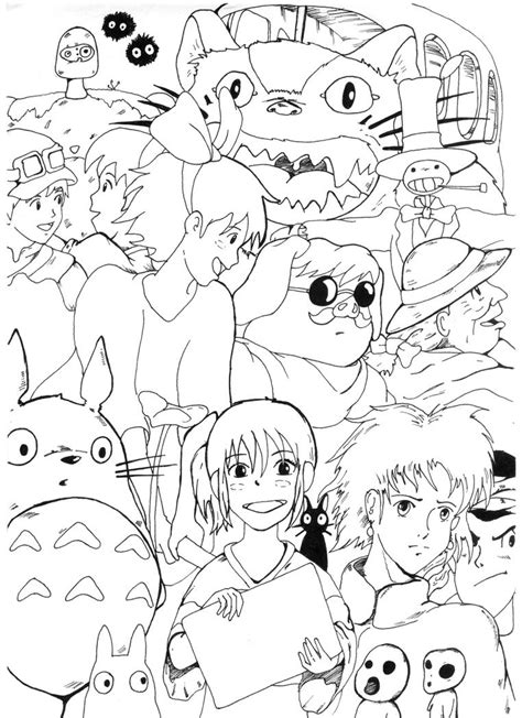 hayao miyazaki coloring pages coloring pages