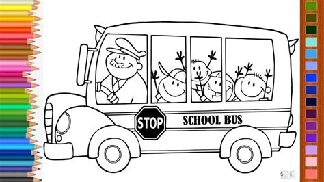 cocomelon wheels   bus coloring pages