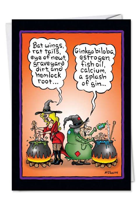 Witch Brew Cartoon Halloween Card