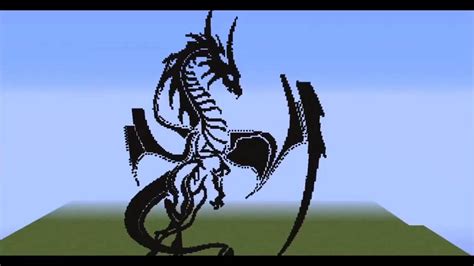 Minecraft Pixel Art Speed Build Dragon Timelapse