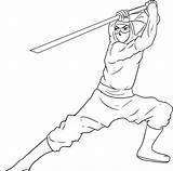 Coloring Karate sketch template